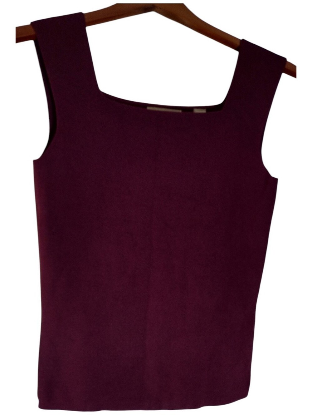 Kate Hill Sleeveless Square-Neck Tank Top - Plum